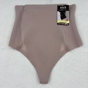 Maidenform High Waist Thong Size XL Beige Nude Sculpts Extra Firm Shaping Panty